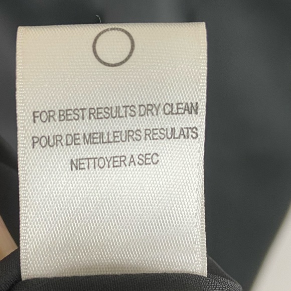 Halston Heritage Little Black Dress Satin Full Skirt w/Pockets Size 4 Cocktail - Picture 7 of 8